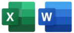 icons for traditional text based software such as excel and word