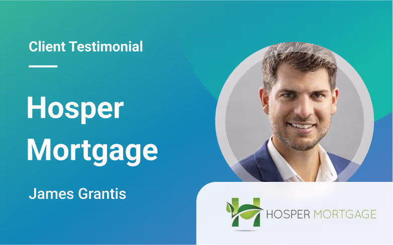 Client testimonial video cover - James Grantis from Hosper Mortgage