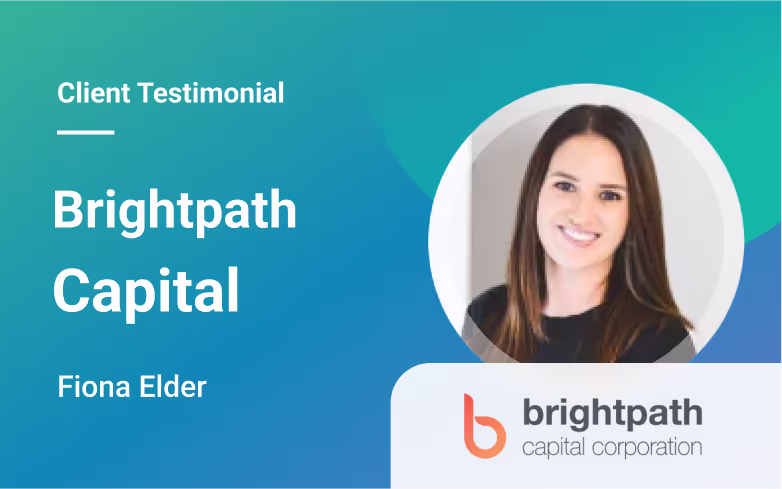 Client testimonial video cover - Fiona Elder from Brightpath Capital